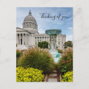Carte Postale Capitole Du Missouri Et Fontaine Qui Pensent À Vou