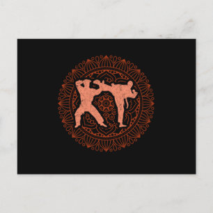 Carte Postale Capoeira Mandala brésilienne Danse combat acrobati