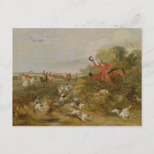 Carte Postale Capping on Hounds, Bachelor's Hall, 1836 (huile su