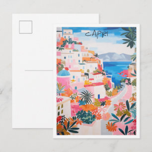 Carte Postale Capri Italie Voyage Esthétique