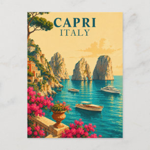 Carte Postale Capri Italie Voyage Vintage Faraglioni Stacks de M