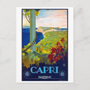 Carte Postale Capri, littoral, mer, Italie, riviera italien