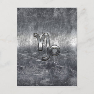 Carte Postale Capricorn Zodiac Se connecter grunge style désespé