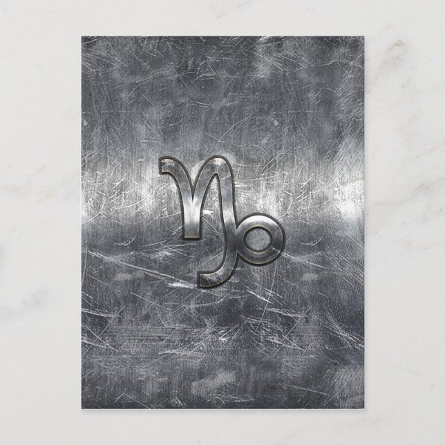 Carte Postale Capricorn Zodiac Se connecter grunge style désespé (Devant)