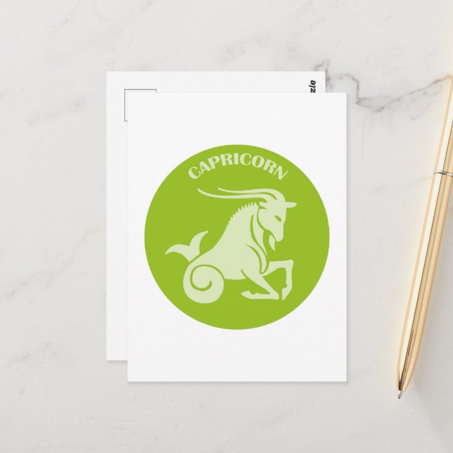 Carte Postale Capricorne, Signe du zodiaque, Horoscope, Astrolog (Devant/Arrière en situation)
