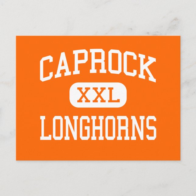Carte Postale Caprock - Longhorns - Lycée - Amarillo Texas (Devant)