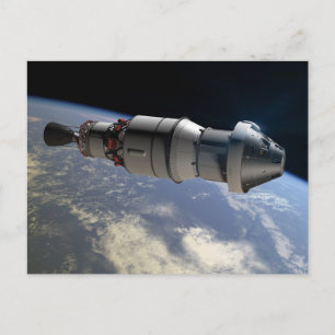 Carte Postale Capsule Orion et Delta IV en orbite