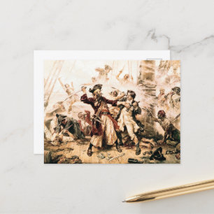Carte Postale Capture, Barbe noire pirate, Revenge de la reine A