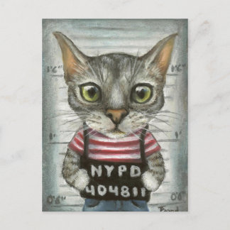 Carte Postale Capture d'écran d'un félon de chat