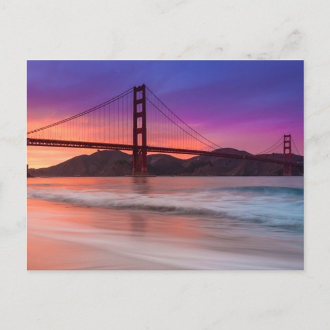 Carte Postale Capture du Golden Gate Bridge de San Francisco (Devant)