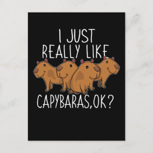 Carte Postale Capybara Cadeaux Enfants Femmes Cute Capybara