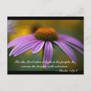 Carte Postale Car le Seigneur se réjouit de son peuple; la couro