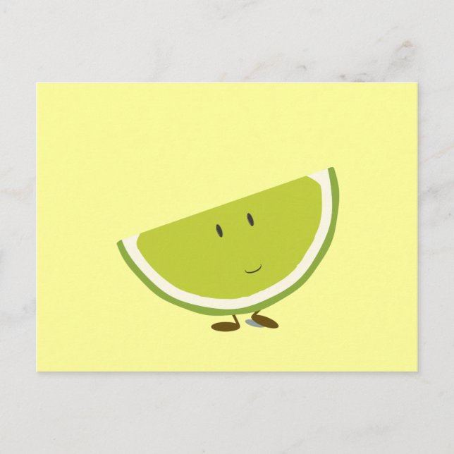 Carte Postale Caractère de chaux tranché souriant (Devant)
