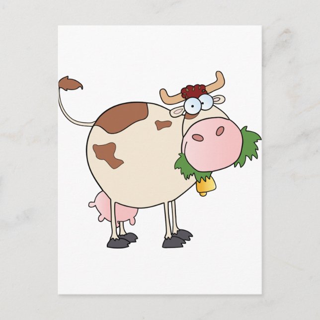 Carte Postale Caractère Vache de dessin (Devant)