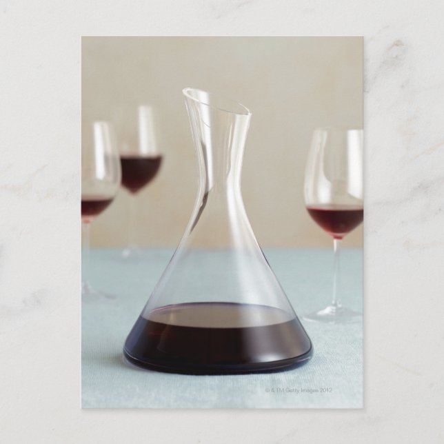 Carte Postale Carafe de vin rouge (Devant)