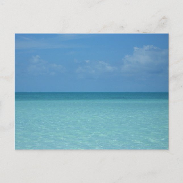 Carte Postale Caraïbes Horizon Tropical Turquoise Bleu (Devant)