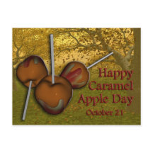 Caramel Apple Day Postcard 21 octobre