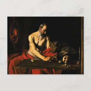 Carte Postale Caravage - Saint Jérôme écrivant