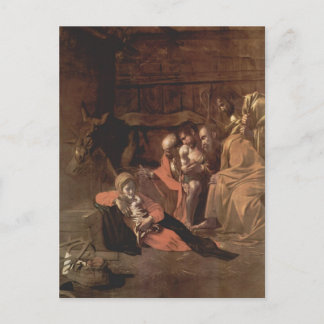 Carte Postale Caravaggio- Adoration des bergers