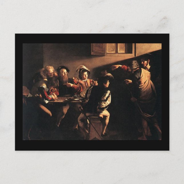 Carte Postale Caravaggio appeler de St Matthew (Devant)