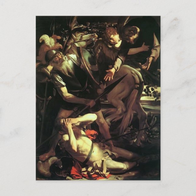 Carte Postale Caravaggio- Conversion de Saint Paul (Devant)