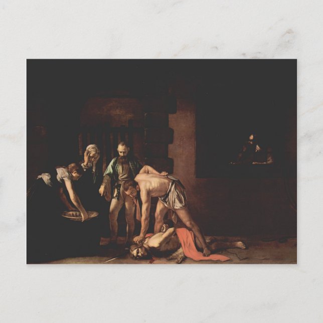 Carte Postale Caravaggio- Décapitation de Saint Jean le Baptiste (Devant)