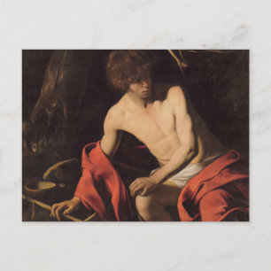 Carte Postale Caravaggio Jean dans le désert Jean le Baptiste