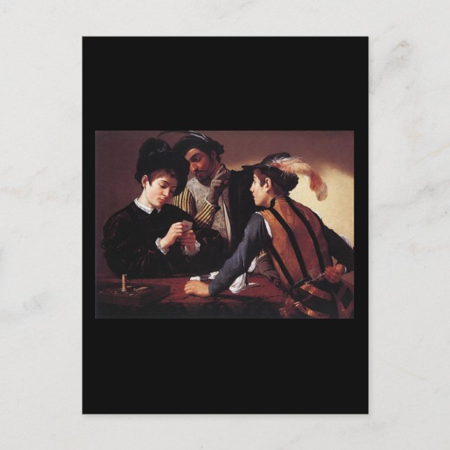 Carte Postale Caravaggio Les Cardsharps (Devant)