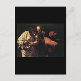 Carte Postale Caravaggio L'Incrédulité De Saint Thomas