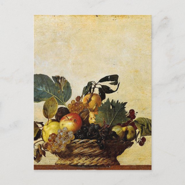Carte Postale Caravaggio - Panier de fruits - Oeuvre classique (Devant)