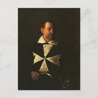 Carte Postale Caravaggio- Portrait de Fra Antionio Martelli