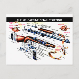 Carte Postale Carbine M1 découpée