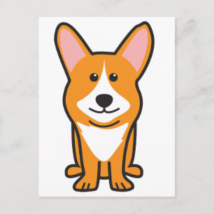 Carte Postale Cardigan Welsh Corgi Chien Dessin