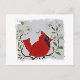 Carte Postale Cardinal & Dogwood