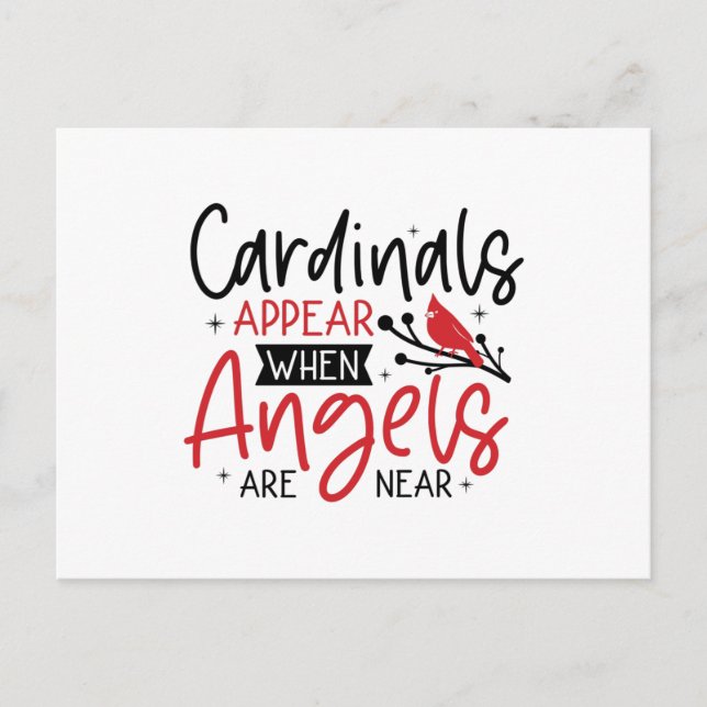 Carte Postale Cardinals Appear When Angels Are Near Bird (Devant)