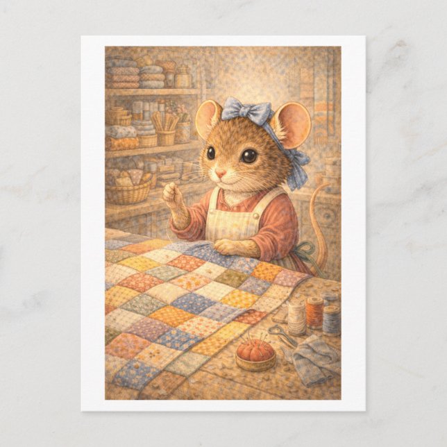 Carte Postale Career Mouse as Quilter (Devant)