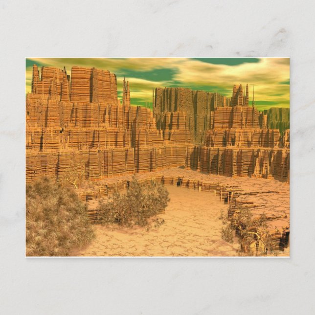 Carte Postale caresse de canyon d'art 3d (Devant)