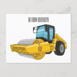 Carte Postale Caricature à rouleaux de route
