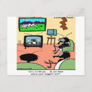 Carte Postale Caricature amusante pour les parents d'insectes