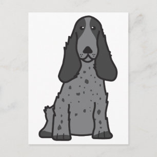 Carte Postale Caricature anglaise Cocker Spaniel Chien