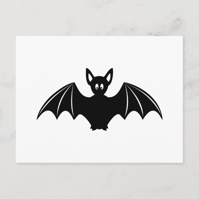 Carte Postale Caricature de chauve-souris à halloween (Devant)