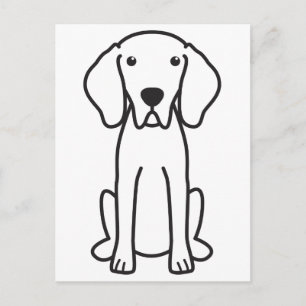 Carte Postale Caricature de chien Weimaraner