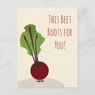 Carte Postale Caricature de la betterave mignonne Encouragement 