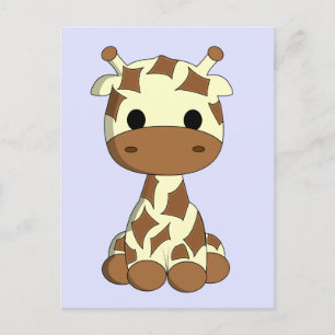 Carte Postale Caricature de la petite girafe