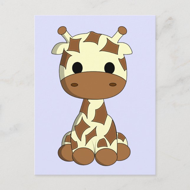 Carte Postale Caricature de la petite girafe (Devant)