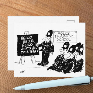 Carte Postale Caricature de l'école de police