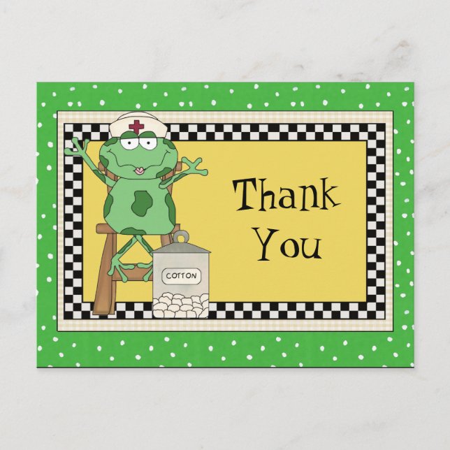 Carte Postale Caricature de Merci infirmière (Devant)