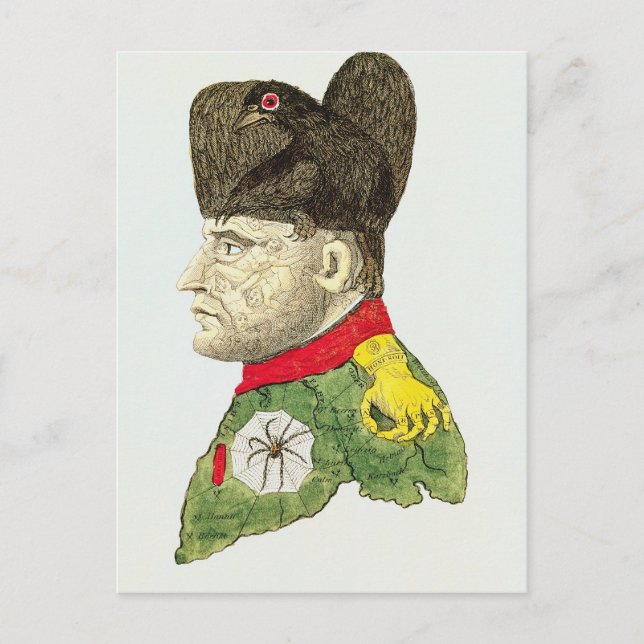 Carte Postale Caricature de Napoléon Bonaparte (Devant)