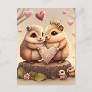 Carte Postale Caricature de petits ours mignons