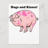 Caricature de porc et baisers de porc mignon